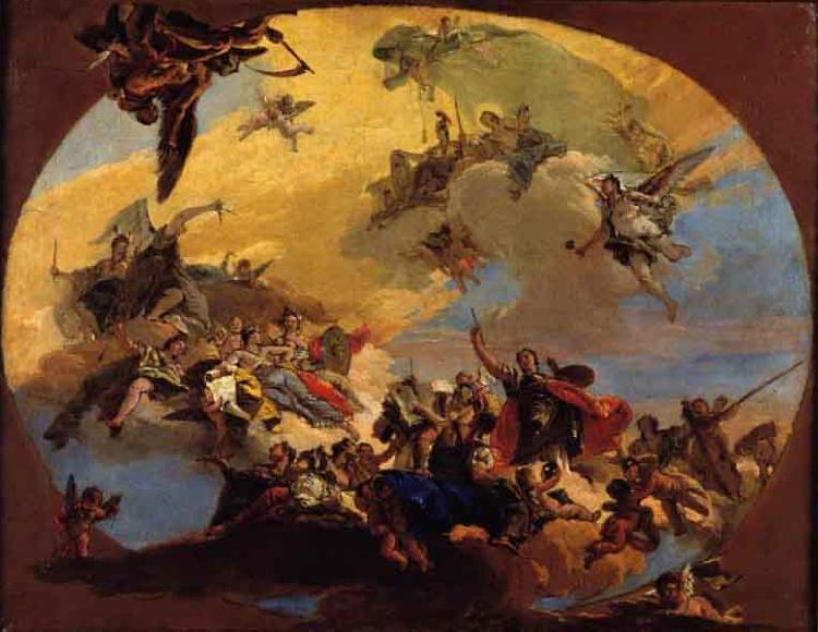 Giovanni Battista Tiepolo Triunfo das Artes oil painting image